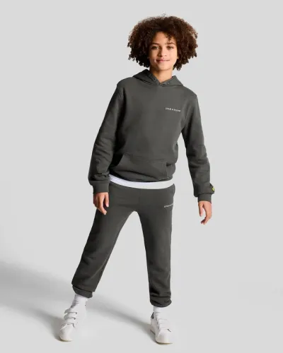 Script Embroidered Sweatpant W635 GUNMETAL  