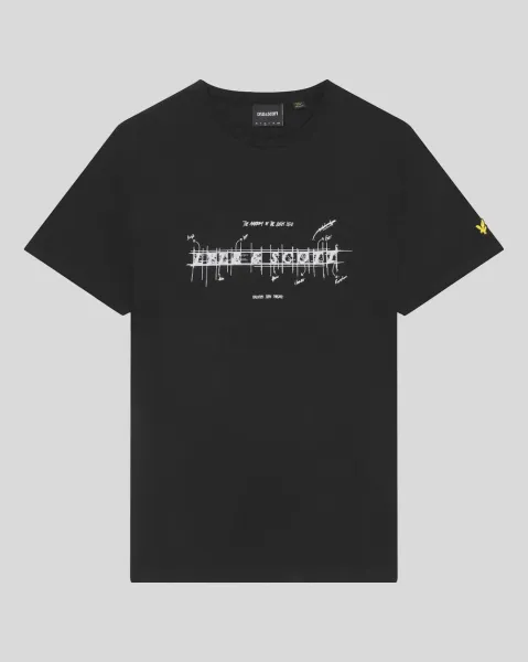 Anatomy Of Type Graphic T-Shirt Z865 JET BLACK  