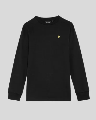 Plain LS T-shirt Z865 JET BLACK  