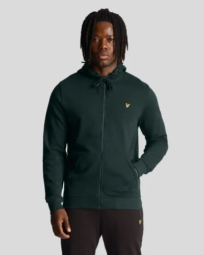 ZIP THROUGH HOODIE W486 Dark Green 