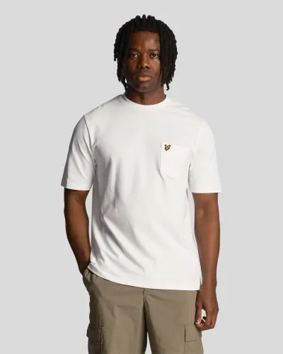 Plain Pique Pocket T-Shirt 626 White 