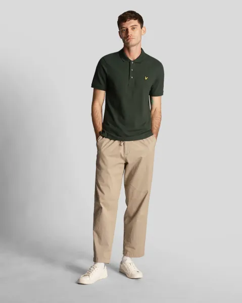 Plain Polo Shirt W486 Dark Green 